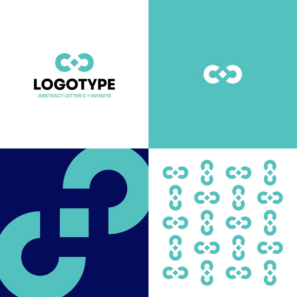 Current image: Example of a logo design using the repetition technique.